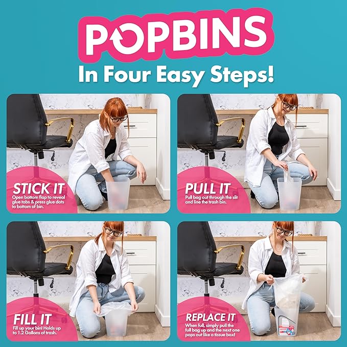 Popbins Trash Bags - 2.6 Gallon